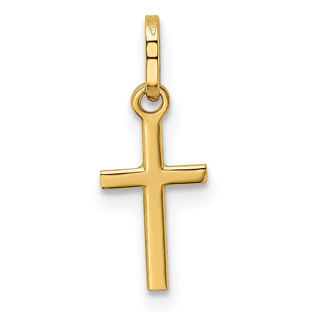 14k Yellow Gold 8 mm Small Cross Charm (0.22 grams)