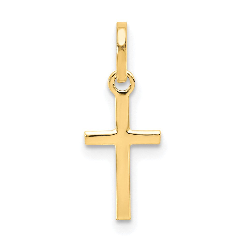 14k Yellow Gold 8 mm Small Cross Charm (0.22 grams)
