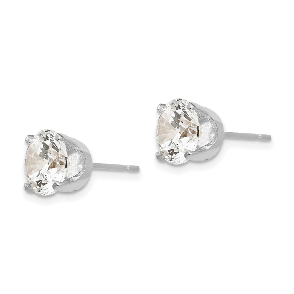 14k White Gold 8 mm CZ stud earrings (1.5 grams)