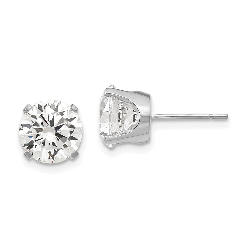 14k White Gold 8 mm CZ stud earrings (1.5 grams)