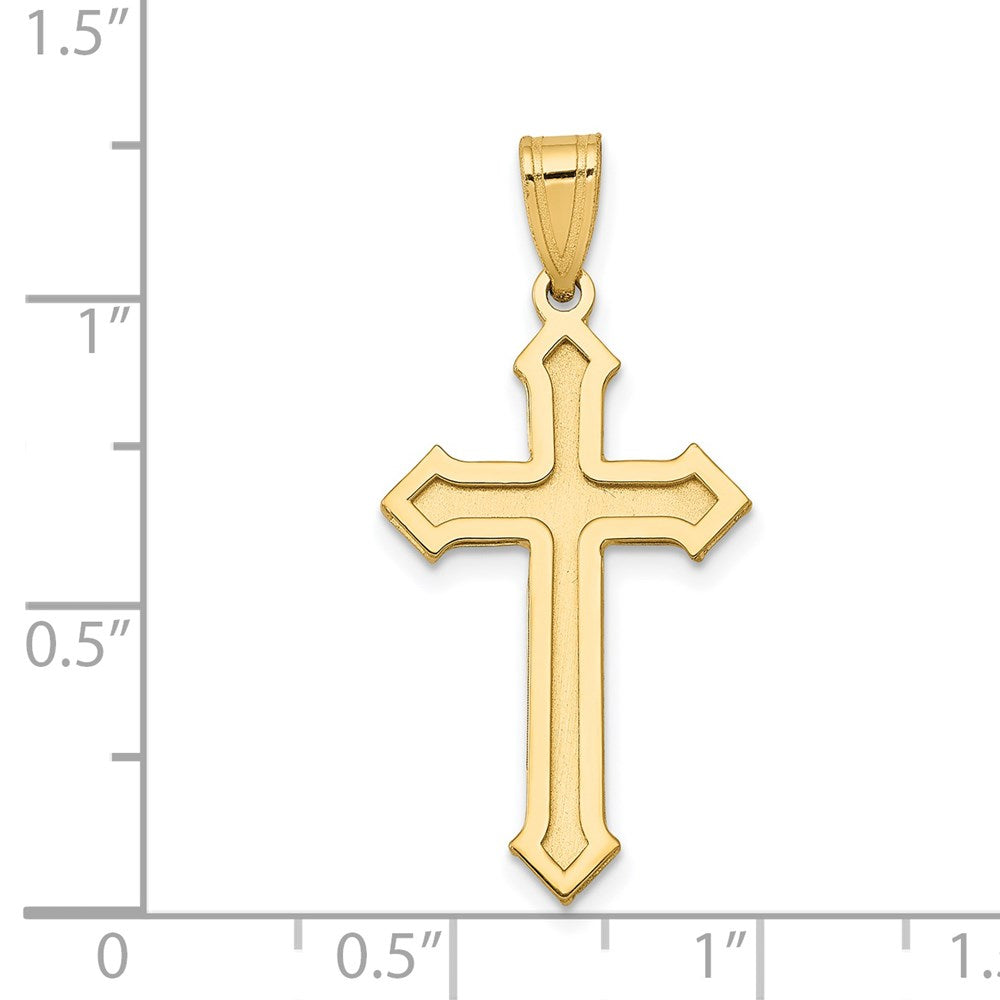 14k Yellow Gold 15 mm Passion Cross Pendant (1.26 grams)