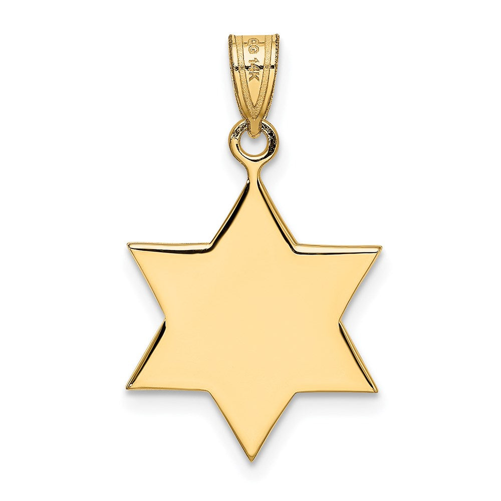 14k Yellow Gold 16 mm Star of David Pendant (1.68 grams)