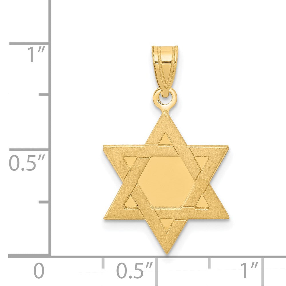 14k Yellow Gold 16 mm Star of David Pendant (1.68 grams)