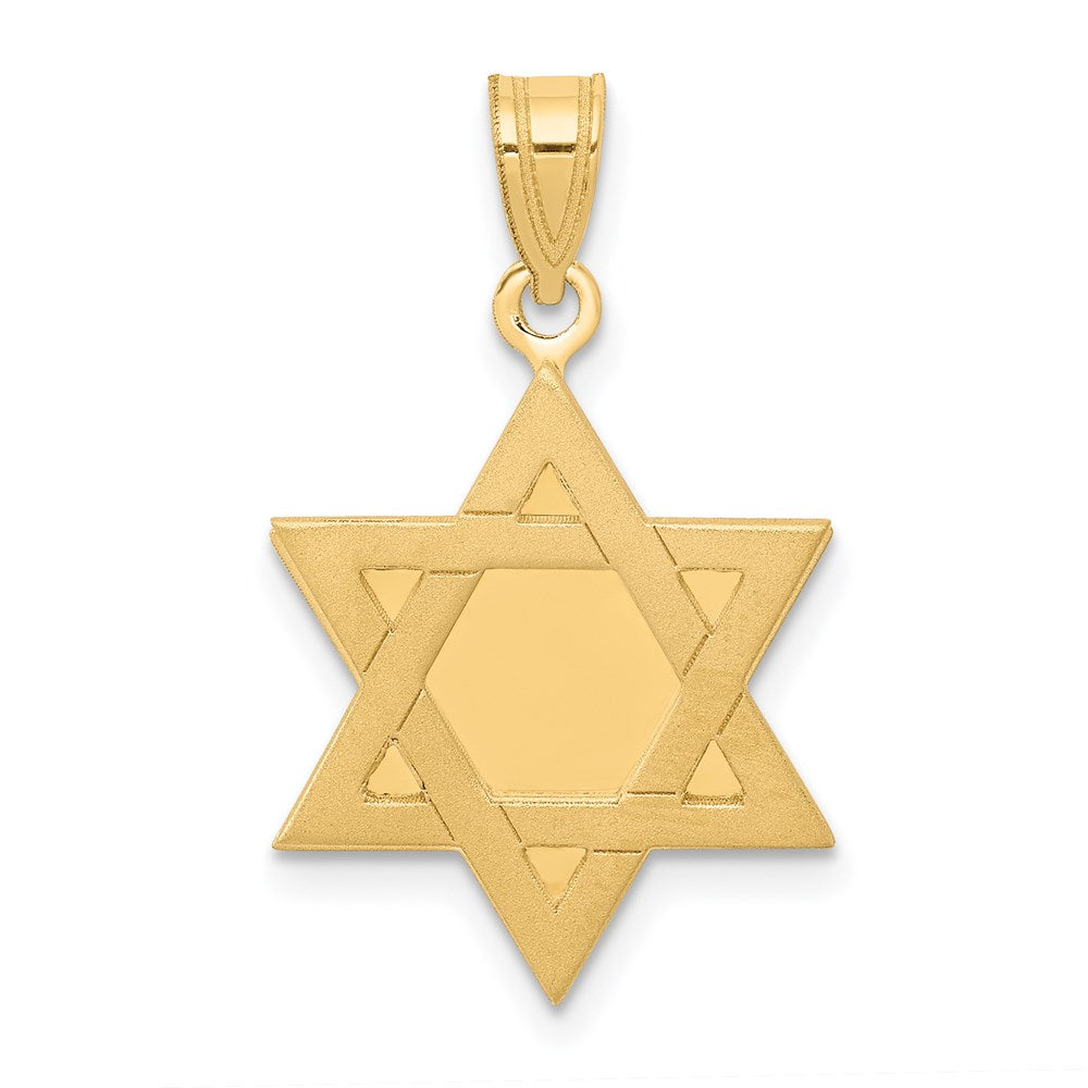 14k Yellow Gold 16 mm Star of David Pendant (1.68 grams)