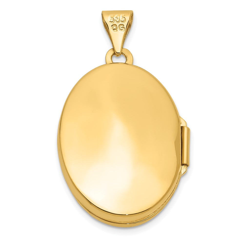 14k Yellow Gold 17 mm Scrolled Floral Locket (1.35 grams)