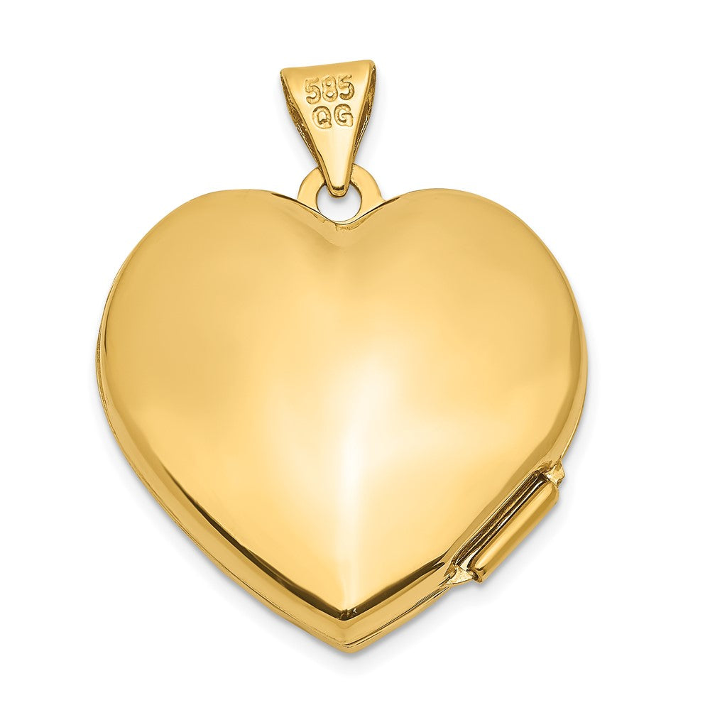 14k Yellow Gold 21.2 mm Heart Locket (2.11 grams)