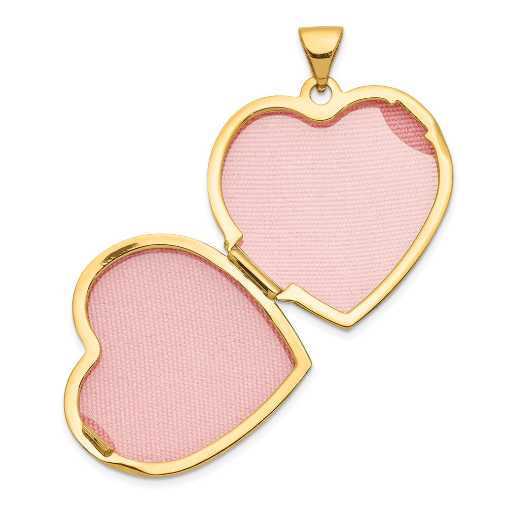 14k Yellow Gold 21.2 mm Heart Locket (2.11 grams)