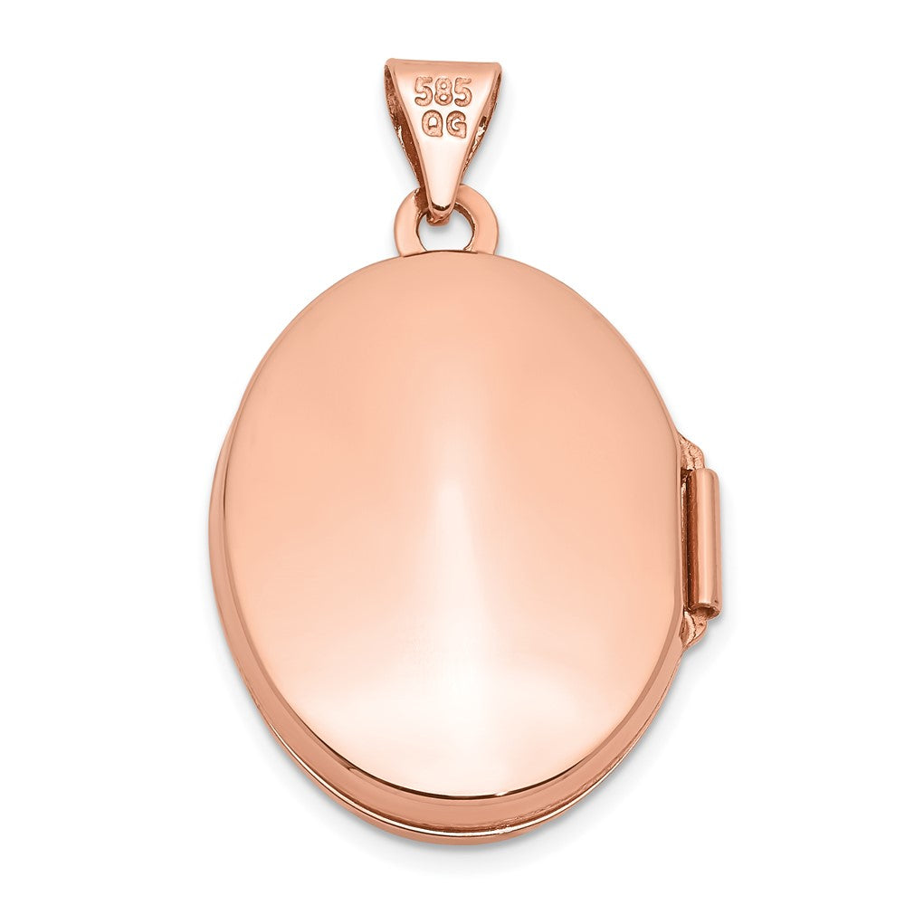 14k Rose Gold 16.9 mm Oval Locket (1.21 grams)