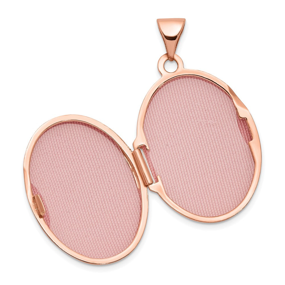 14k Rose Gold 16.9 mm Oval Locket (1.21 grams)