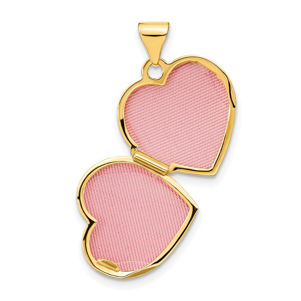 14k Yellow Gold 15.6 mm Heart Locket (1.07 grams)