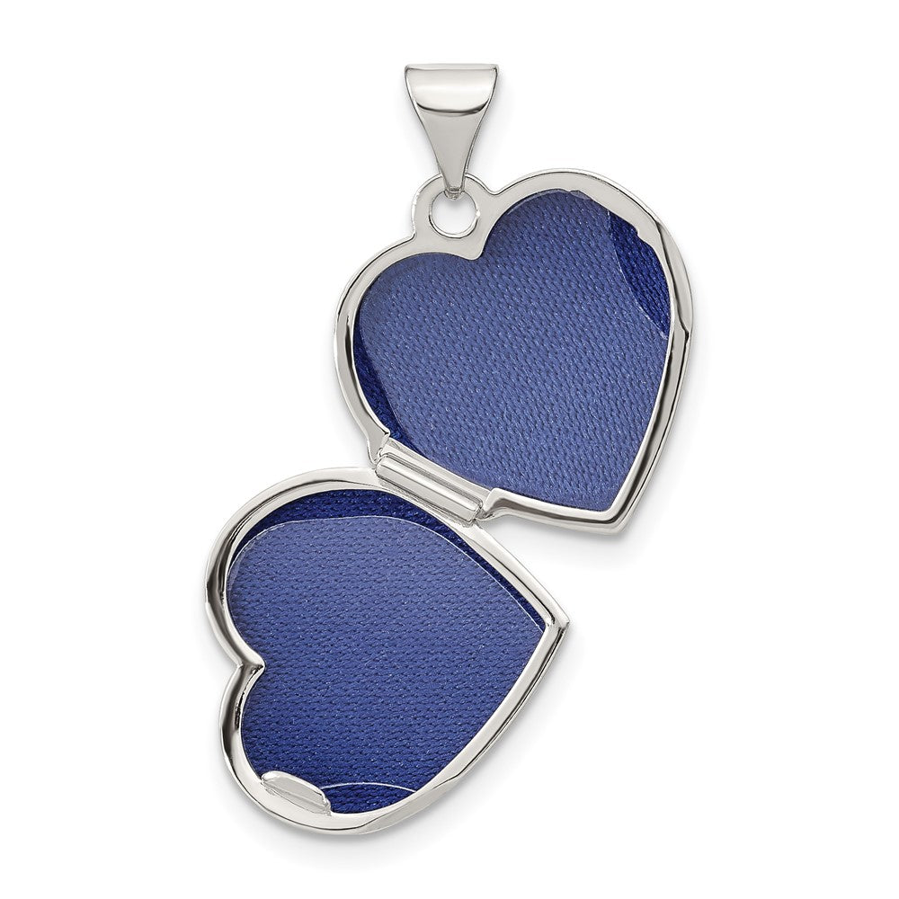 14k White Gold 15.5 mm Heart Locket (1.07 grams)