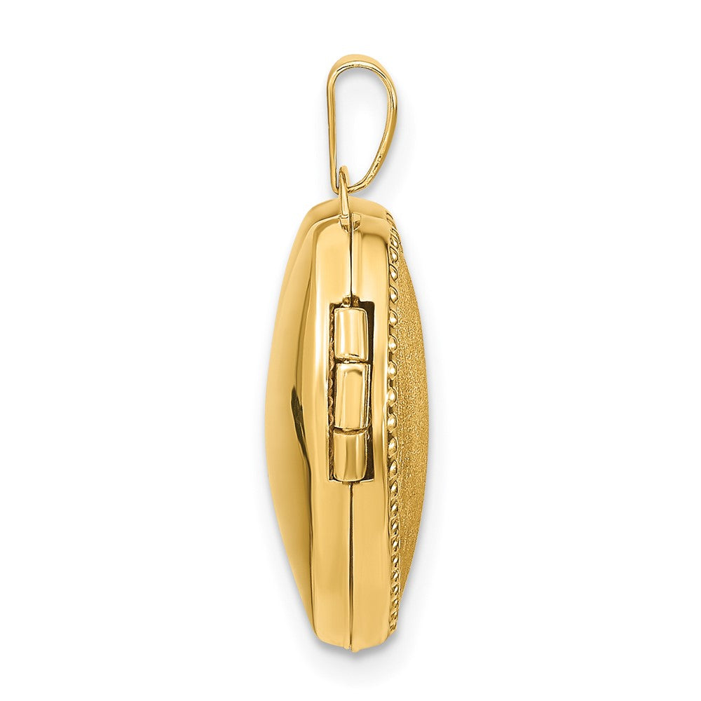 14k Yellow Gold 18.85 mm Heart Locket (1.61 grams)
