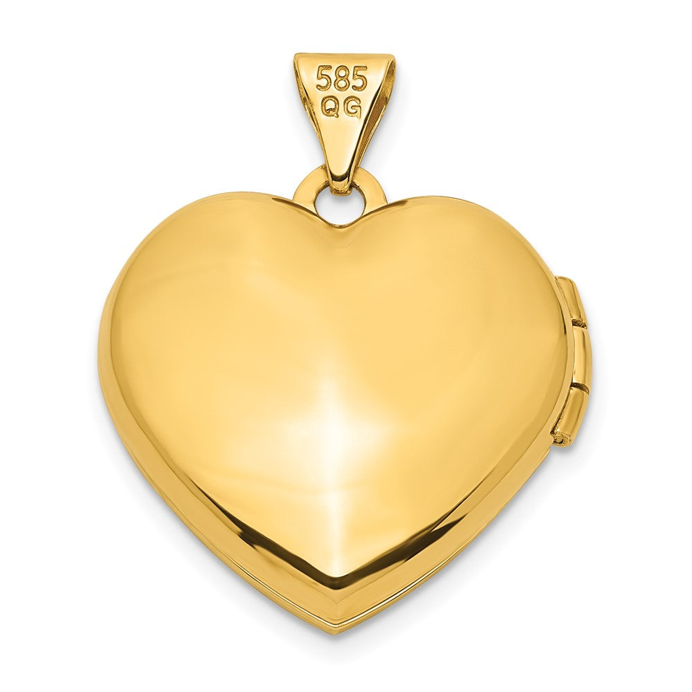 14k Yellow Gold 18.85 mm Heart Locket (1.61 grams)