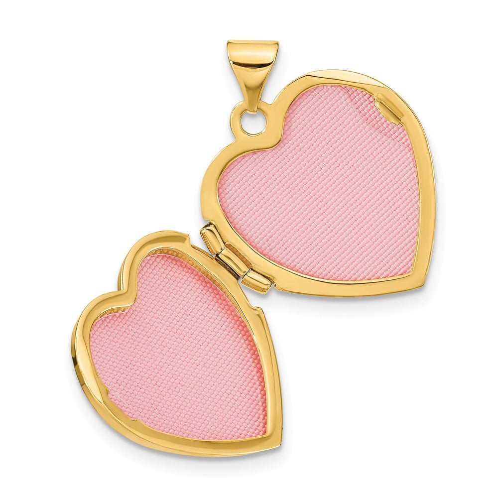 14k Yellow Gold 18.85 mm Heart Locket (1.61 grams)