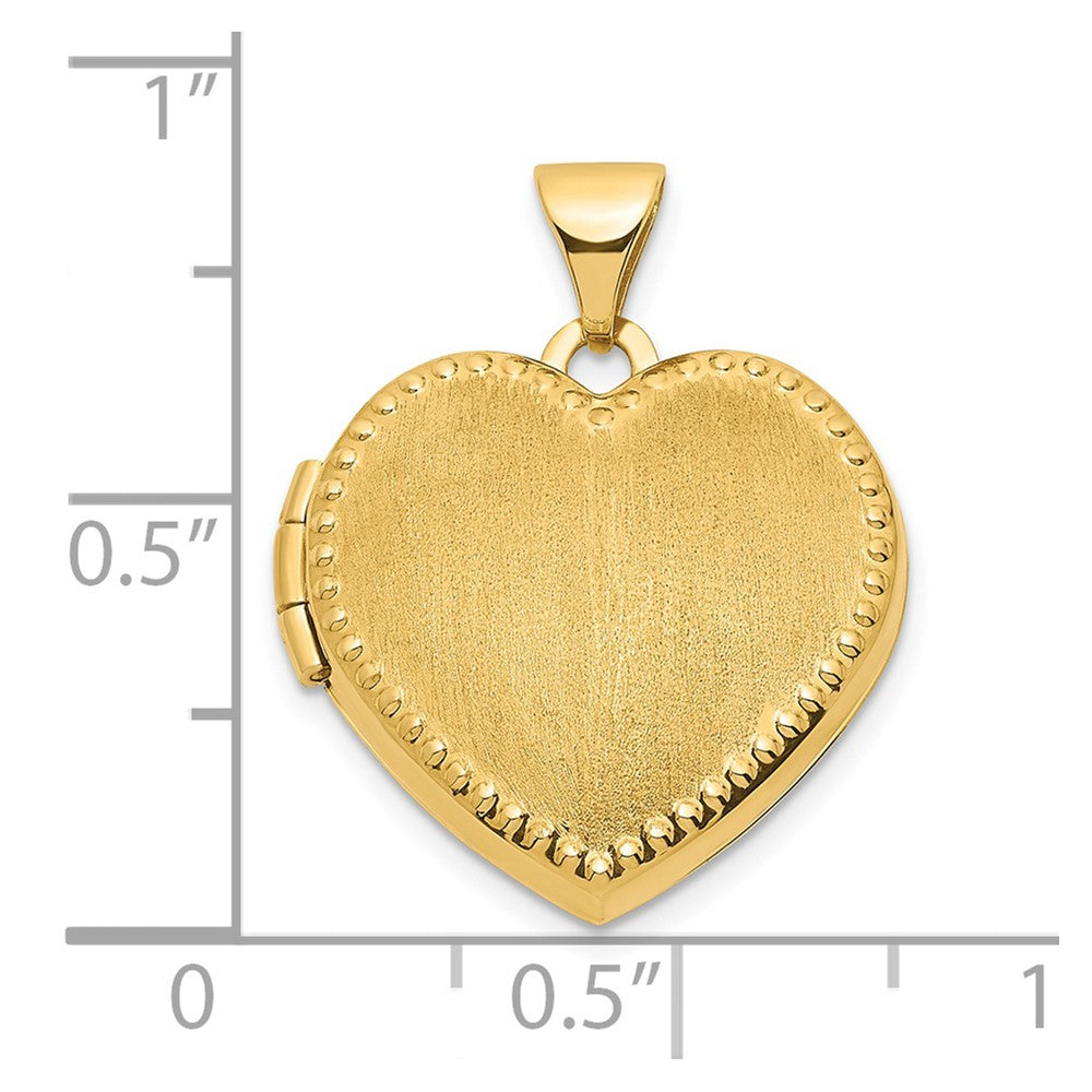 14k Yellow Gold 18.85 mm Heart Locket (1.61 grams)