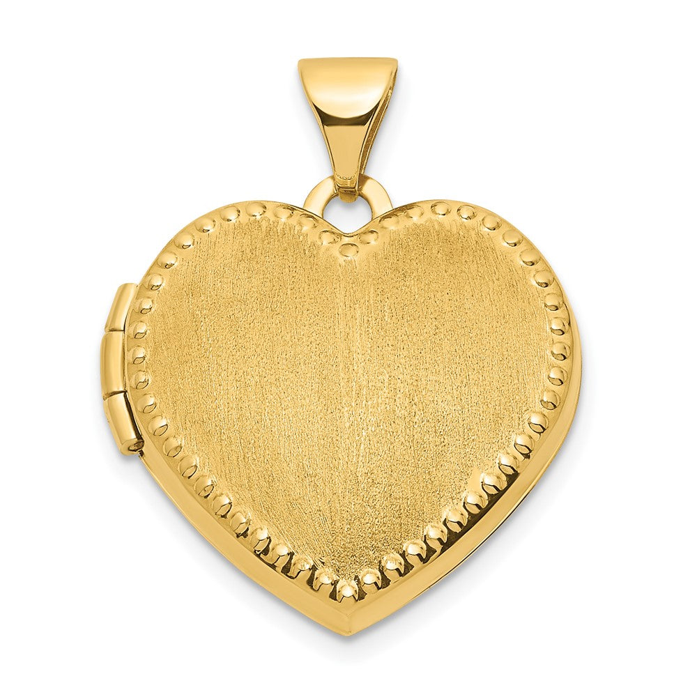 14k Yellow Gold 18.85 mm Heart Locket (1.61 grams)