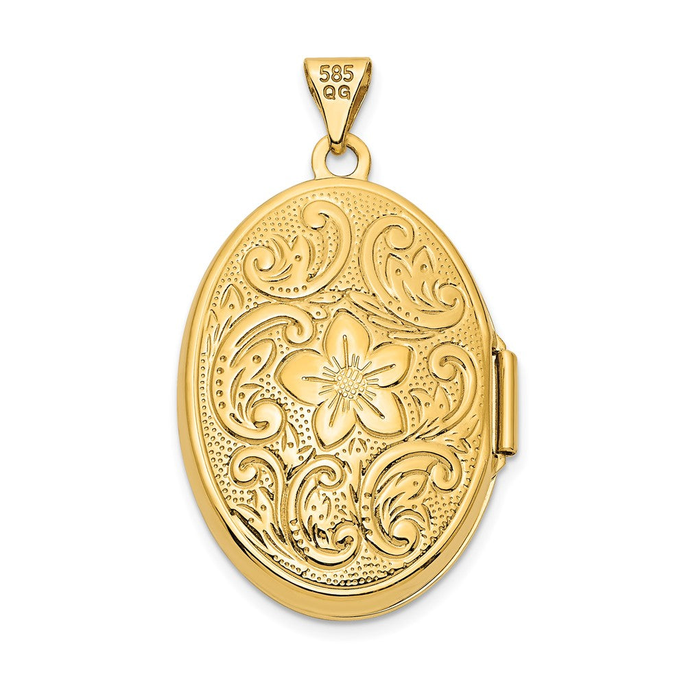 14k Yellow Gold 19.55 mm Oval Locket (2.31 grams)