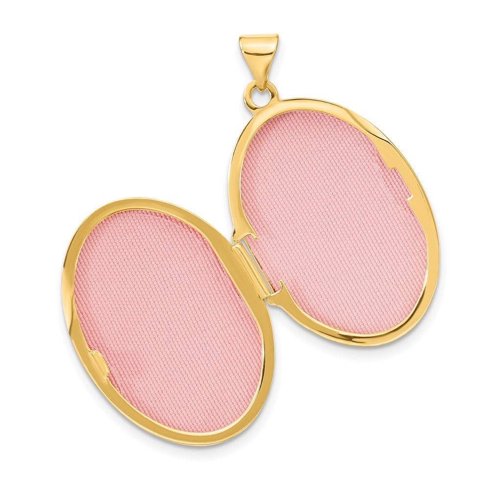 14k Yellow Gold 19.55 mm Oval Locket (2.31 grams)