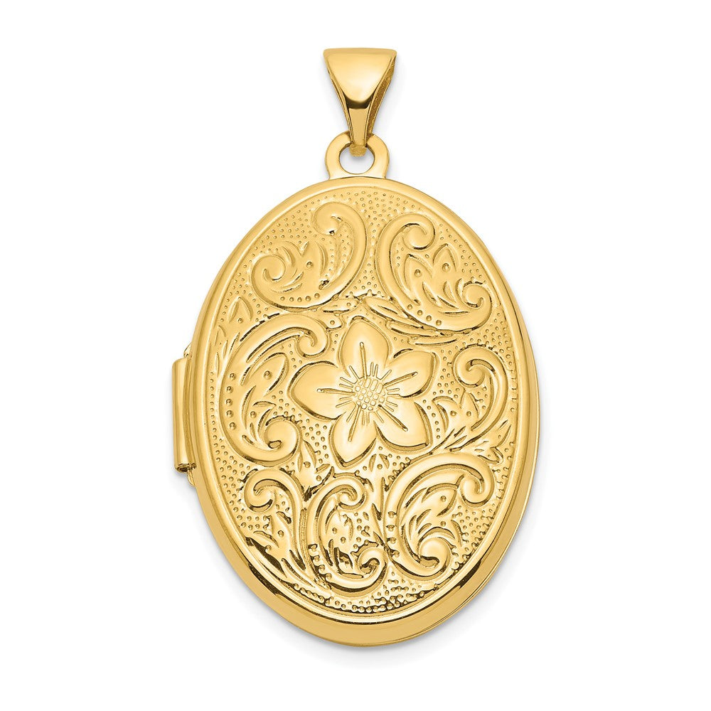14k Yellow Gold 19.55 mm Oval Locket (2.31 grams)