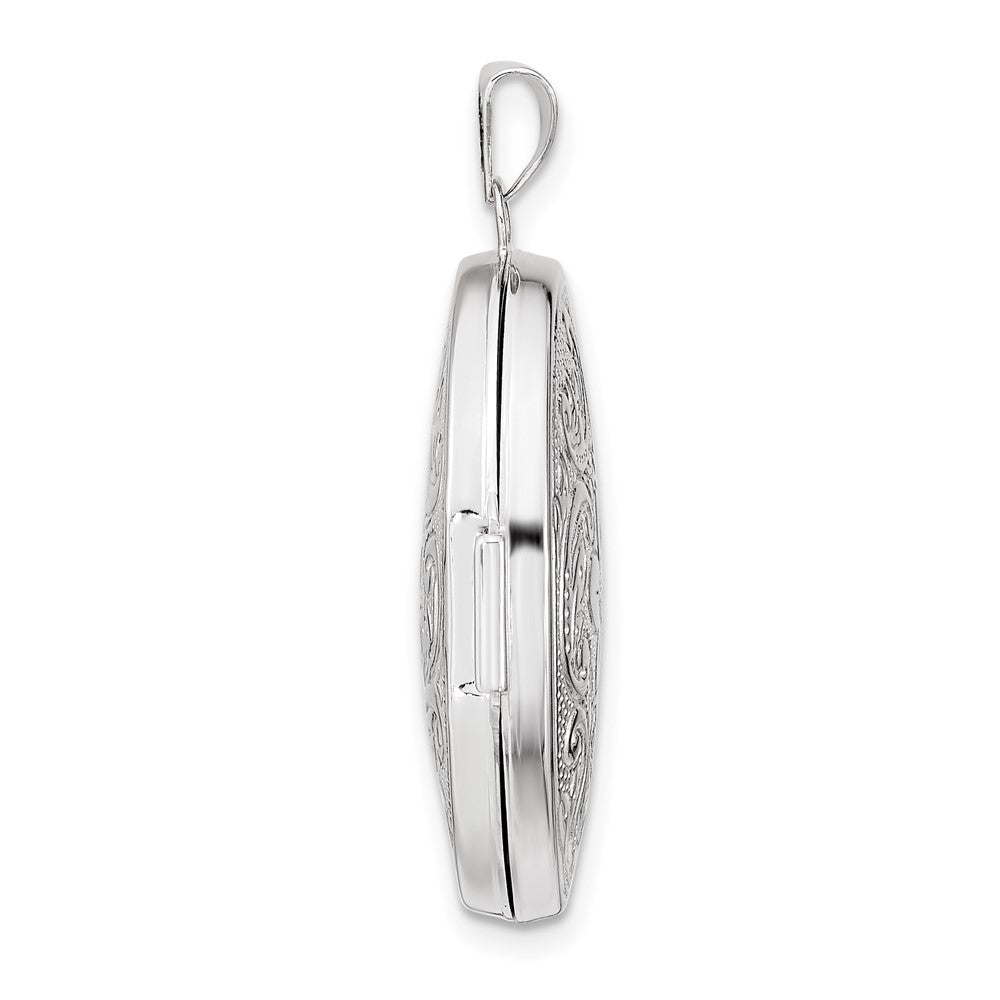 14k White Gold 19.5 mm Oval Locket (2.38 grams)