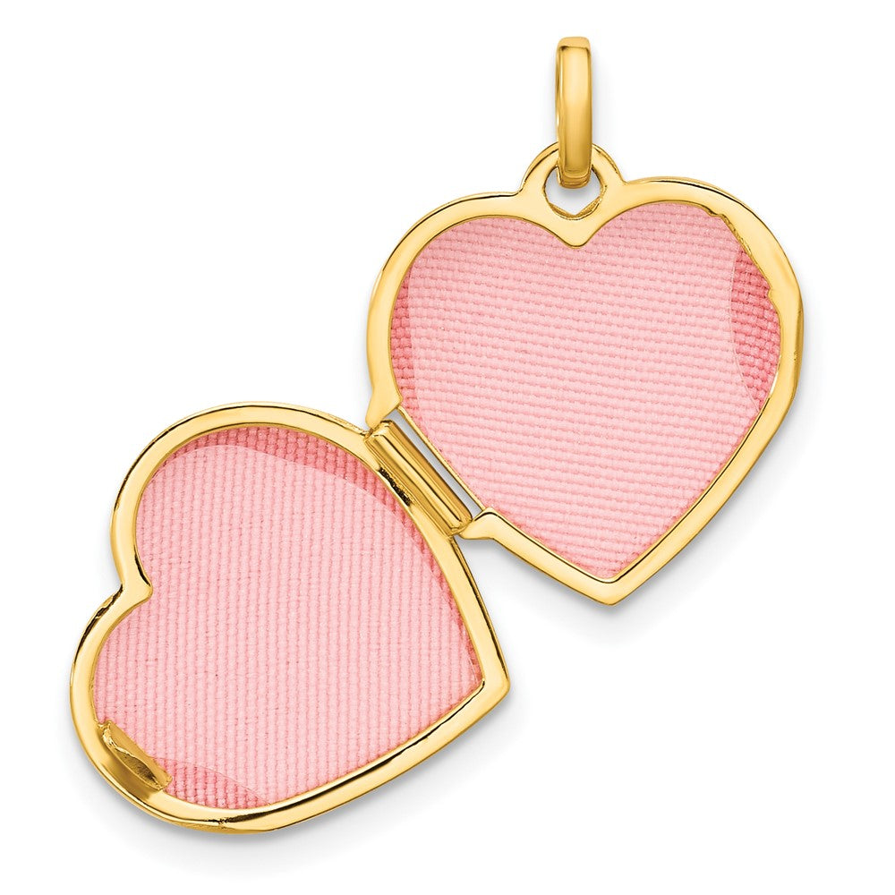 14k Yellow & Rhodium 15.75 mm CHASE THE RAINBOW Heart Locket (1.07 grams)