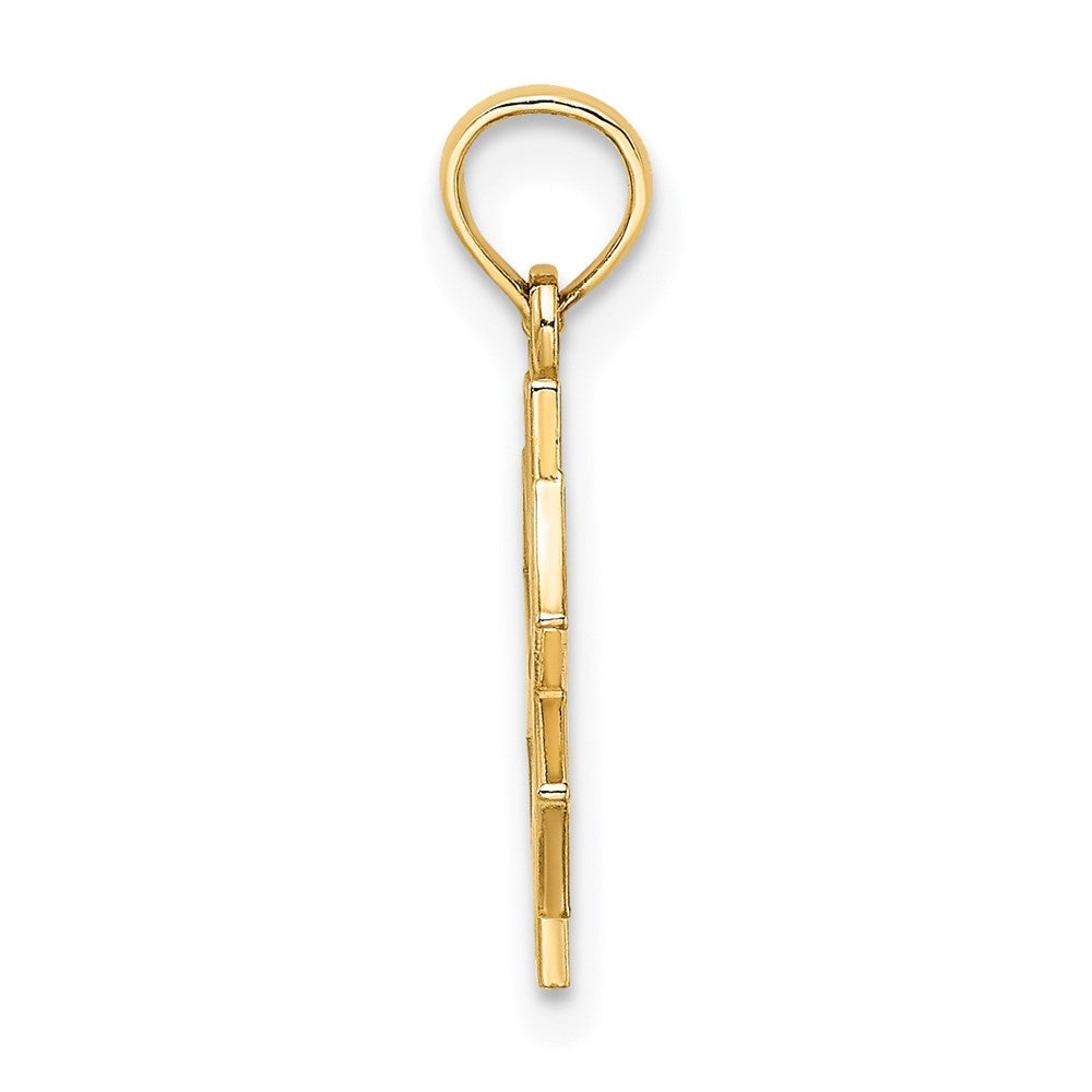 14k Yellow Gold 12.75 mm Medical Jewelry Symbol Charm (0.77 grams)