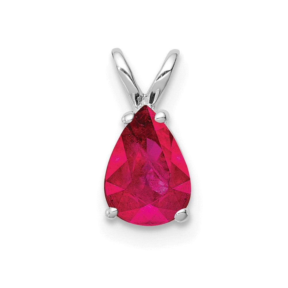 14k White Gold Ruby pendant (0.31 grams)