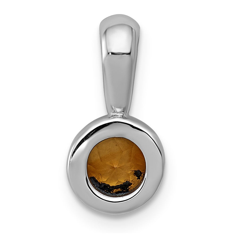 14k White Gold .40 Citrine Pendant (1.25 grams)