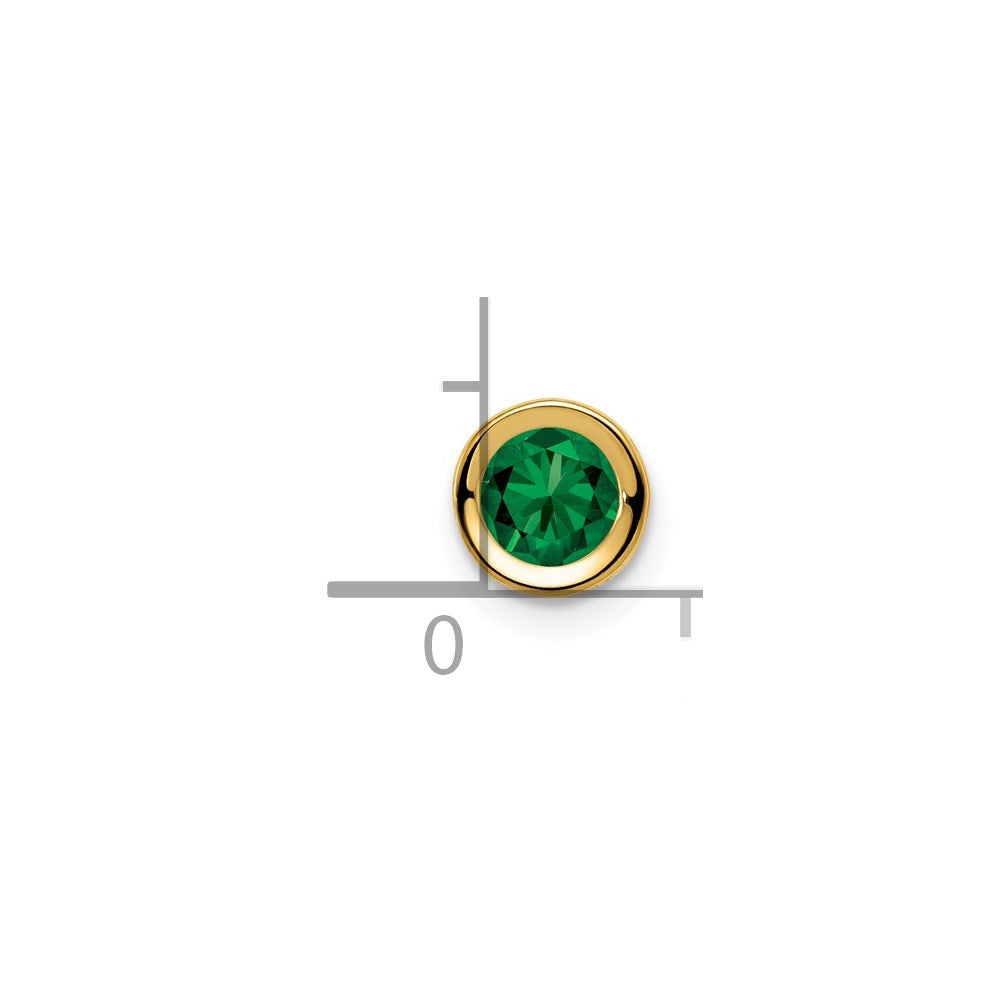 14k 5mm Mount St. Helens bezel pendant (0.13 grams)