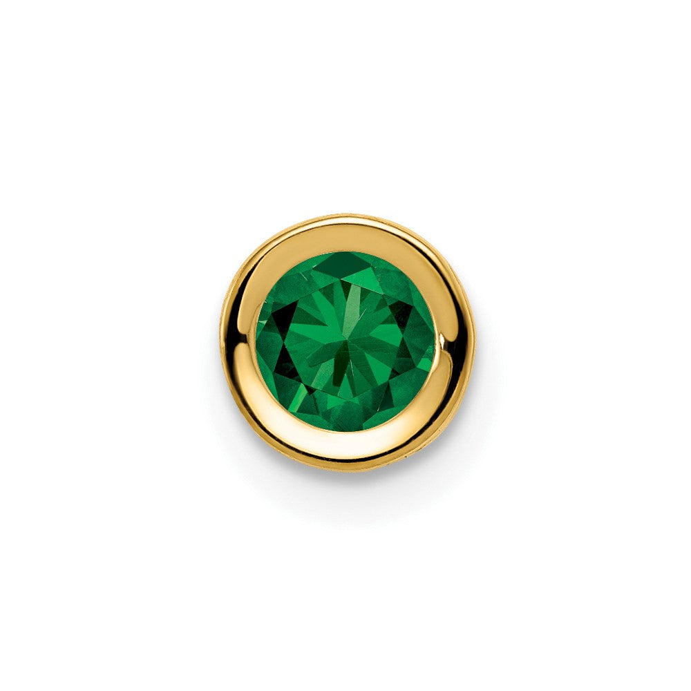 14k 5mm Mount St. Helens bezel pendant (0.13 grams)