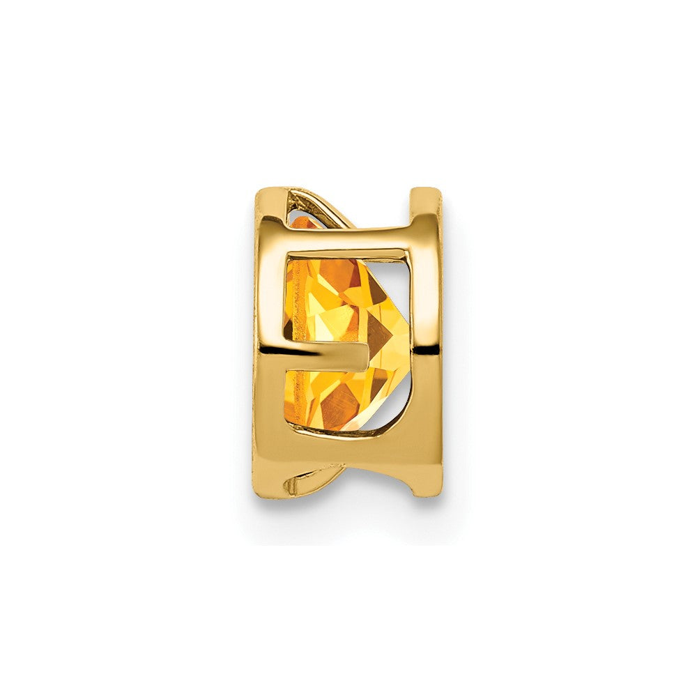 14k Citrine bezel pendant (0.23 grams)