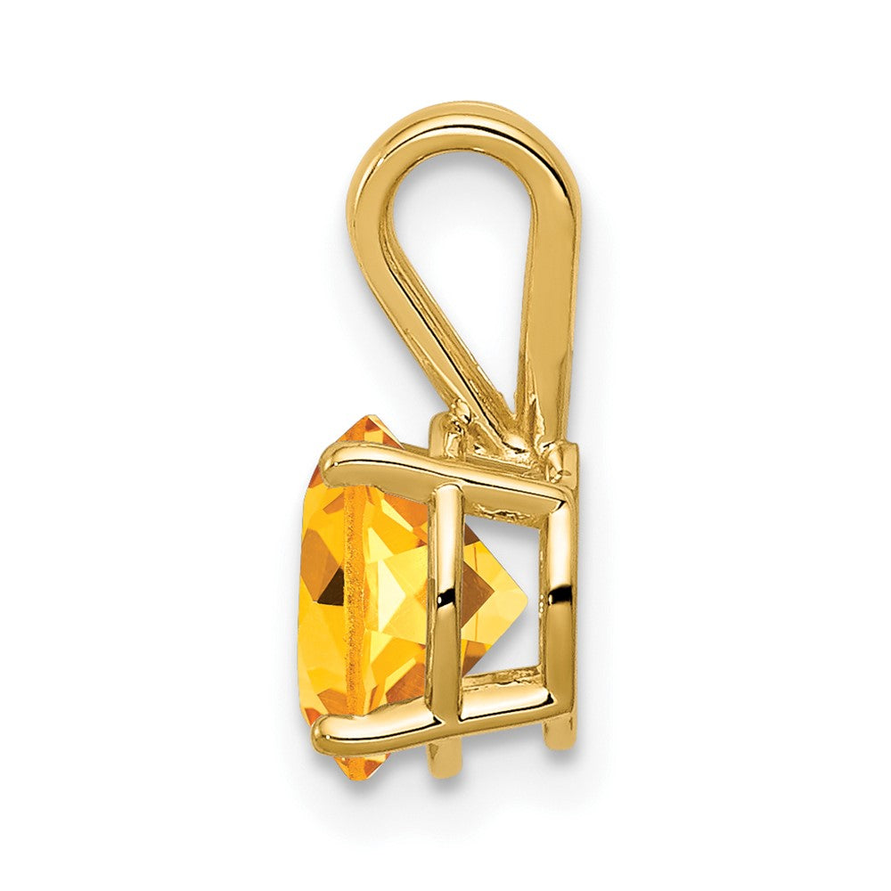 14k 7mm Citrine pendant (0.37 grams)