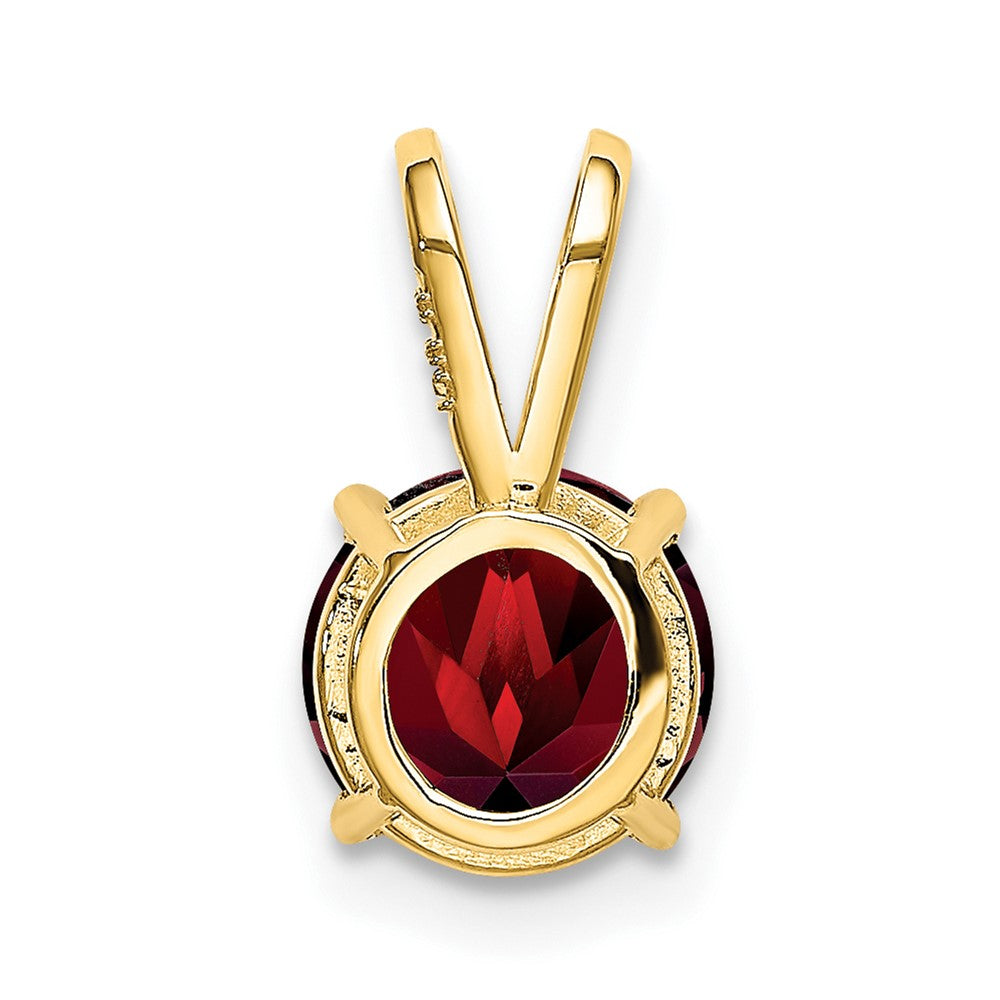 14k 7mm Garnet pendant (0.37 grams)