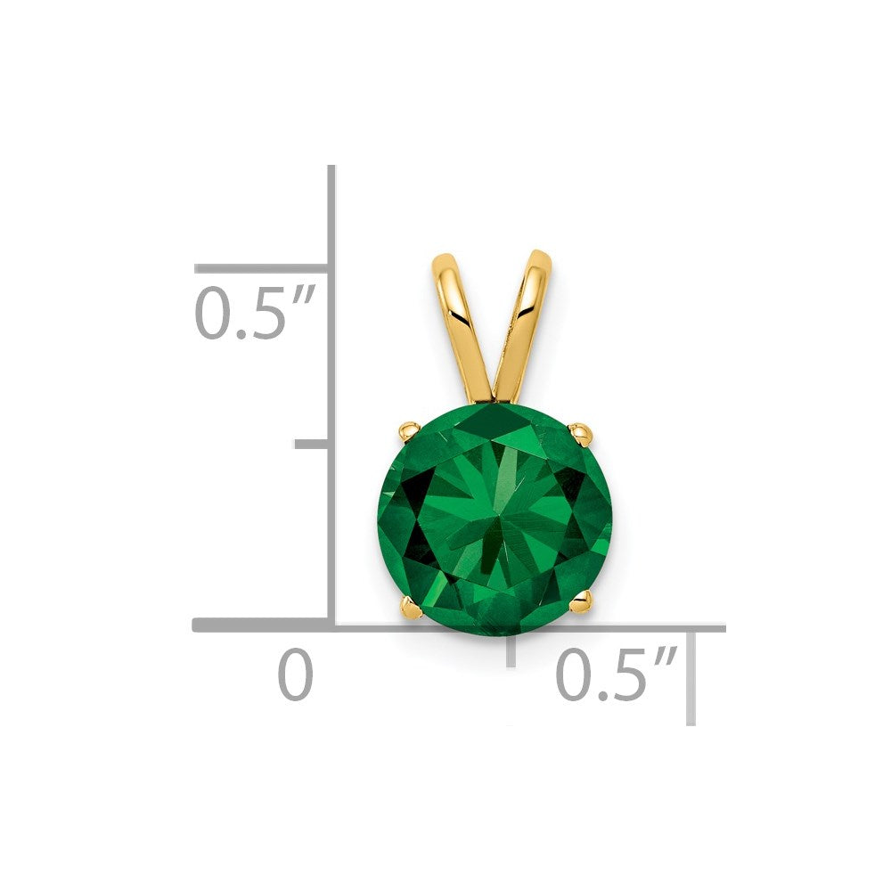 14k 8mm Mount St. Helens pendant (0.4 grams)
