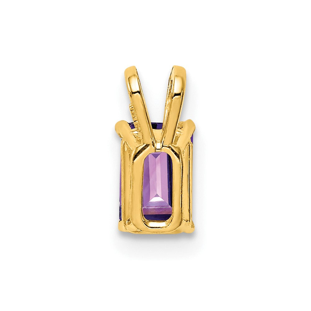 14k Yellow Gold Amethyst Pendant (0.23 grams)