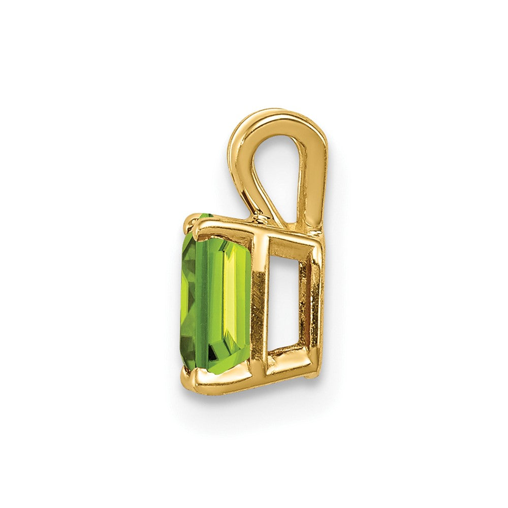 14k 6x4mm Emerald Cut Peridot pendant (0.23 grams)