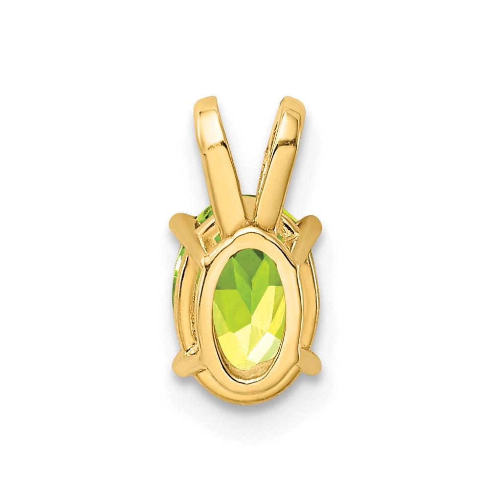 14k 7x5mm Oval Peridot pendant (0.33 grams)