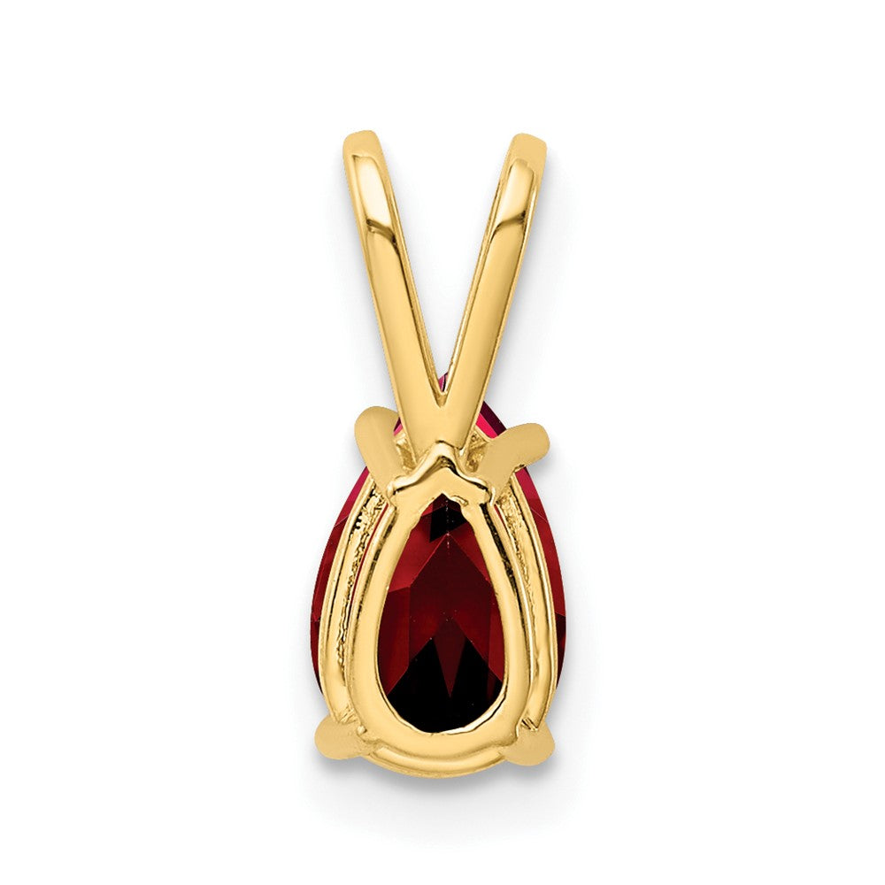 14k 8x5mm Pear Garnet pendant (0.36 grams)