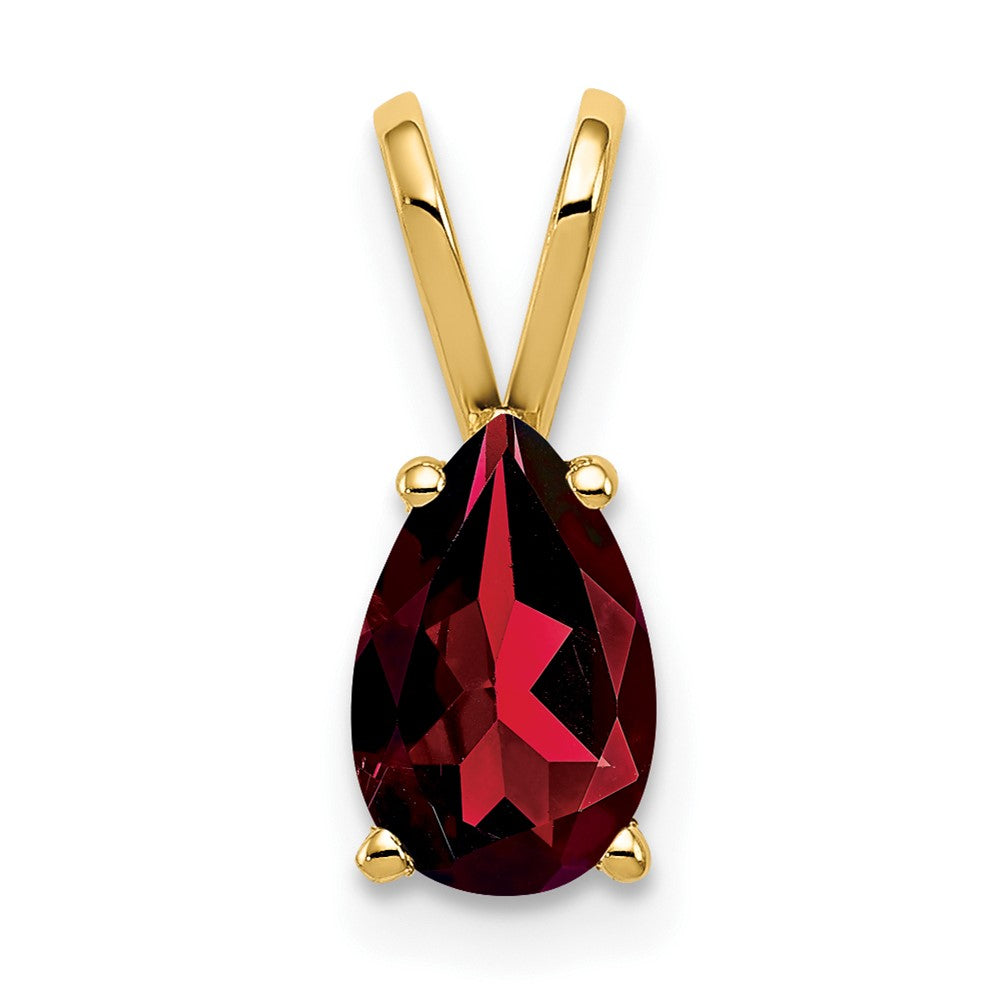 14k 8x5mm Pear Garnet pendant (0.36 grams)