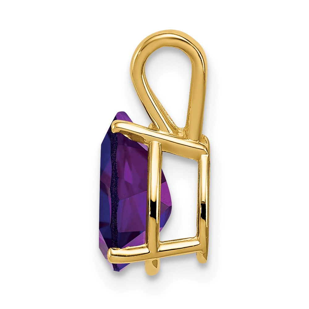 14k 9x6mm Pear Amethyst pendant (0.36 grams)