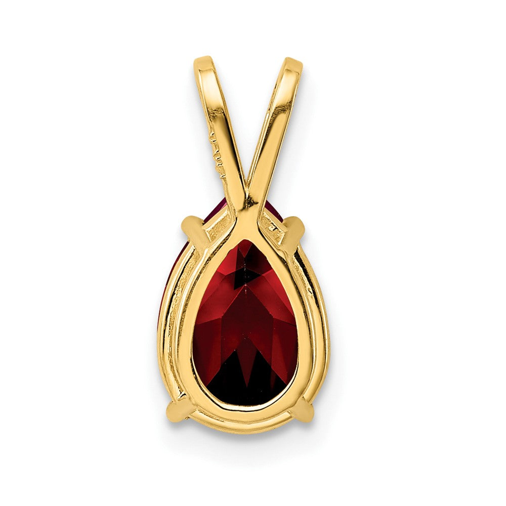 14k 10x7mm Pear Garnet pendant (0.45 grams)