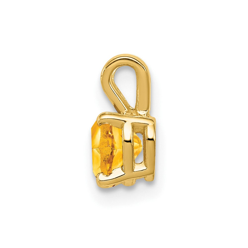 14k 5mm Heart Citrine pendant (0.28 grams)