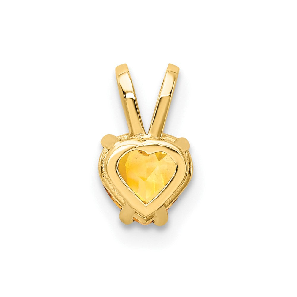 14k 5mm Heart Citrine pendant (0.28 grams)