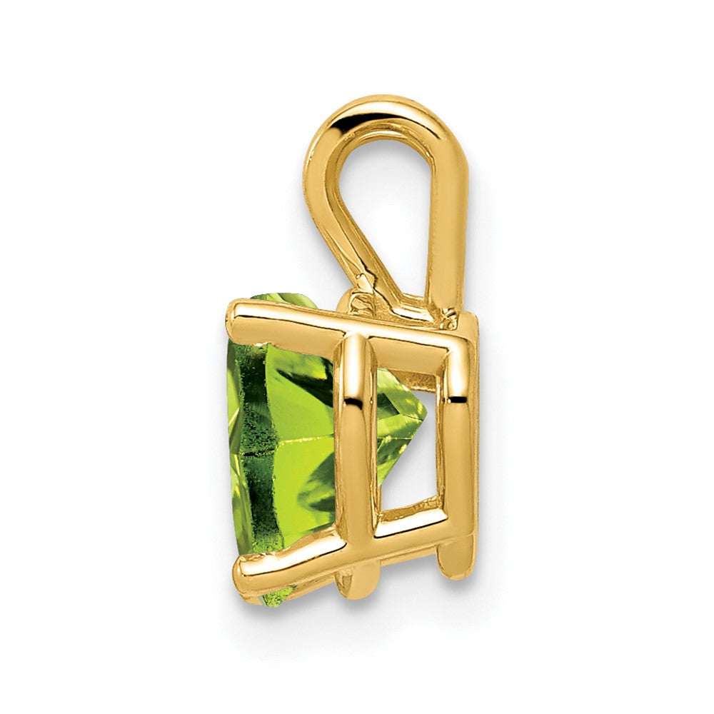 14k 7mm Heart Peridot pendant (0.44 grams)