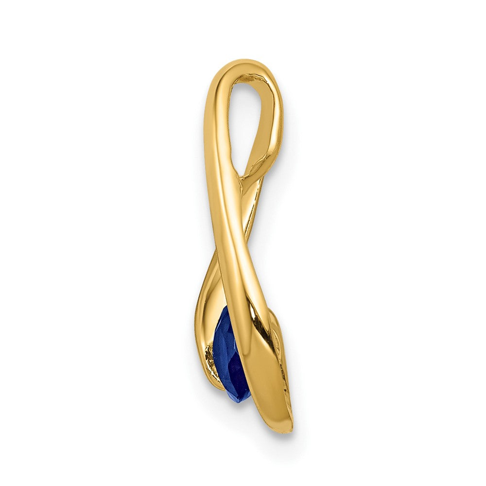 14k 4mm Sapphire pendant (0.93 grams)