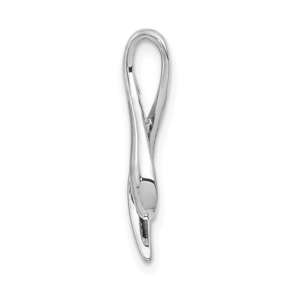 14k White Gold 3mm Ruby Pendant (1 grams)