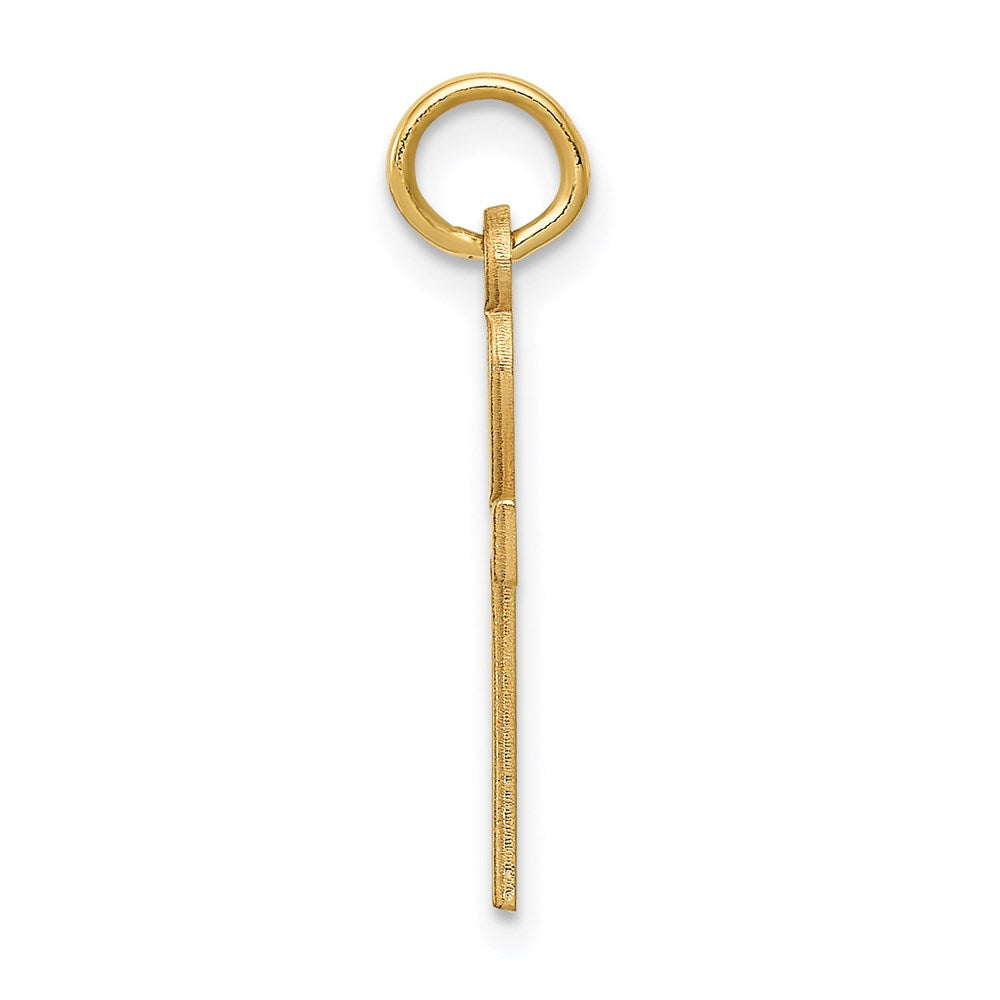 14k Yellow Gold 11 mm Laser Designed Ankh Cross Charm (0.51 grams)