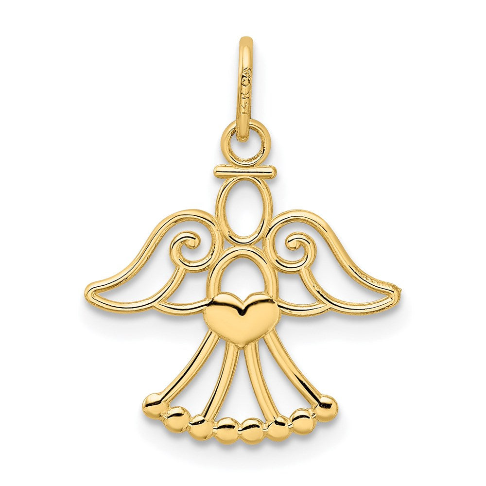 14k Yellow Gold 17 mm Angel Charm (0.38 grams)