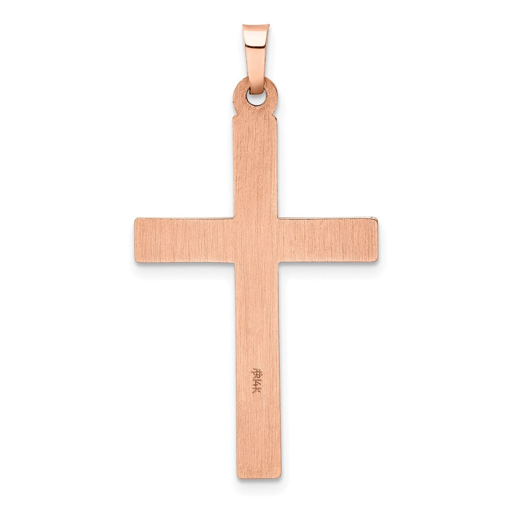 14k Rose Gold 20.5 mm Cross Pendant (0.96 grams)