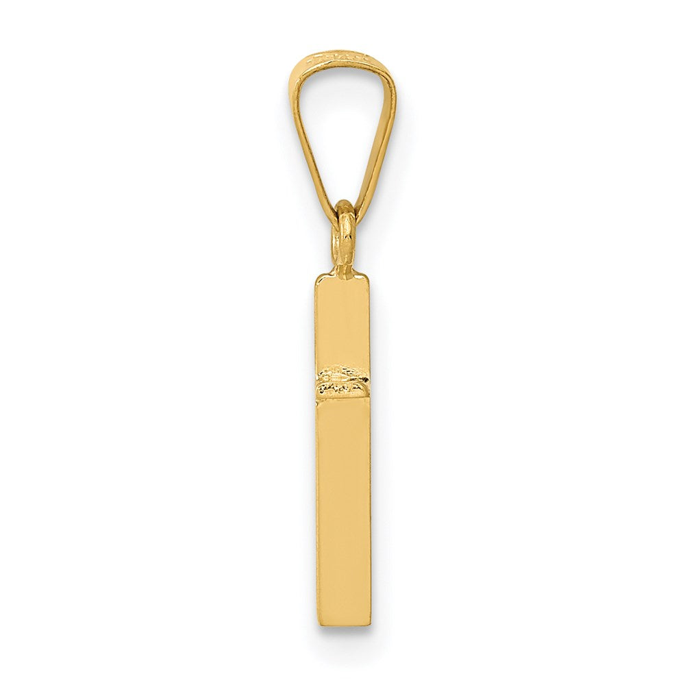 14k Yellow Gold 8.2 mm Polished Cross Pendant (0.45 grams)